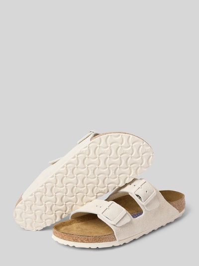 Birkenstock Sandalette aus Leder Modell 'Arizona' Offwhite 4