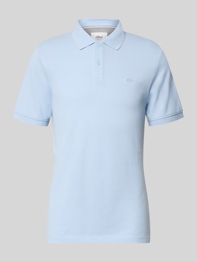 s.Oliver RED LABEL Regular Fit Poloshirt aus reiner Baumwolle Hellblau 2