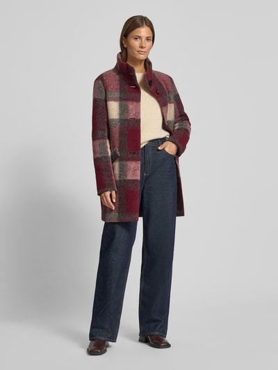 Fuchs Schmitt Kurtka ze stójką i listwą guzikową Bordowy 1