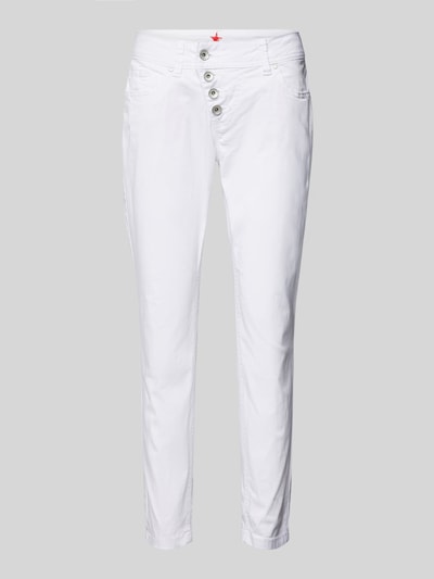 Buena Vista Slim Fit Hose mit verkürztem Schnitt Modell 'Malibu' Weiss 2