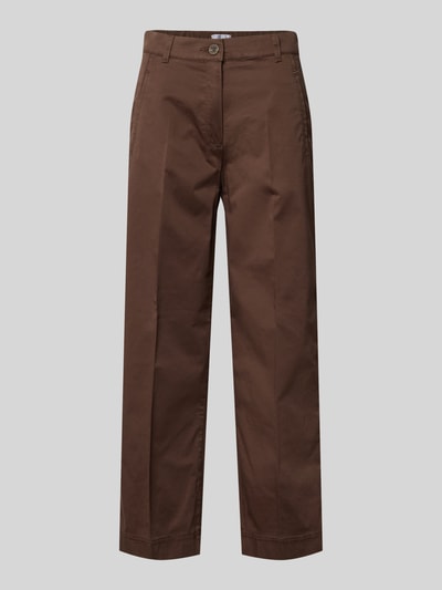 Produktfoto, Culotte mit Eingrifftaschen Modell 'Peggy' von Raphaela By Brax in Braun, Baumwoll-Elasthan-Mix, Verkürzte Passform, glatte Struktur
