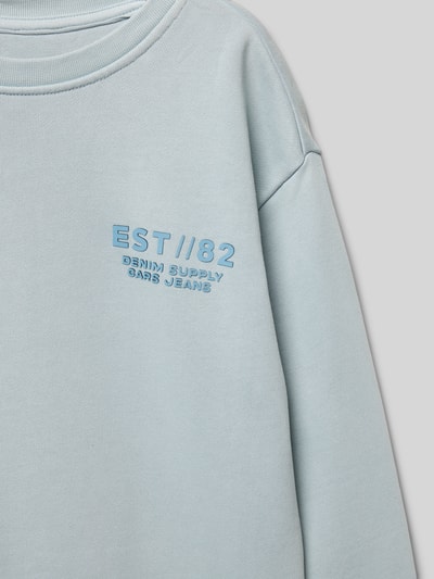 CARS JEANS Sweatshirt mit Label-Print Modell 'REWNAC' Bleu 2