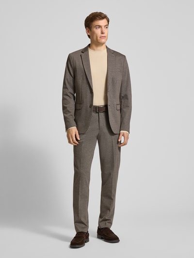 SELECTED HOMME Spodnie do garnituru o kroju slim fit z dodatkiem wiskozy model ‘AITOR’ Jasnobrązowy 1