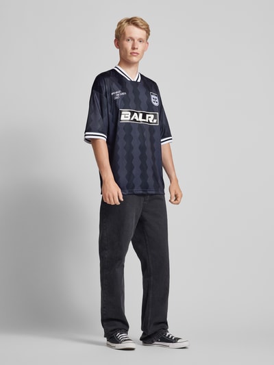 Balr. T-shirt met labelprint, model 'The Club' Antraciet - 1