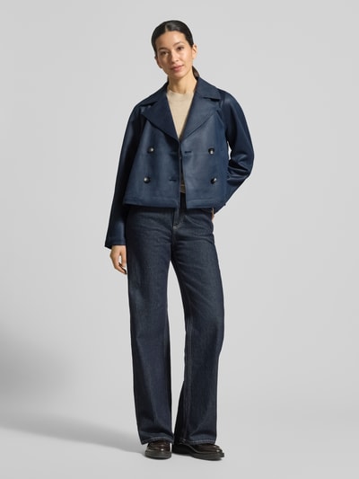 zero Regular fit blazer met steekzakken Marineblauw - 1