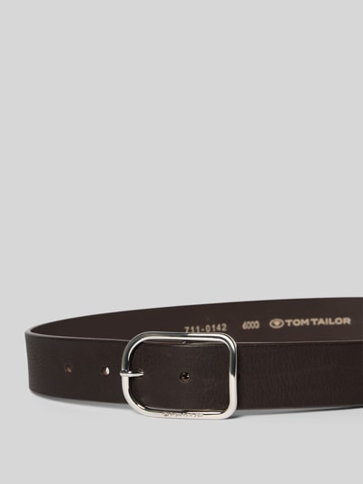 Tom Tailor Pasek ze skóry naturalnej model ‘HELEN’ Ciemnobrązowy 2