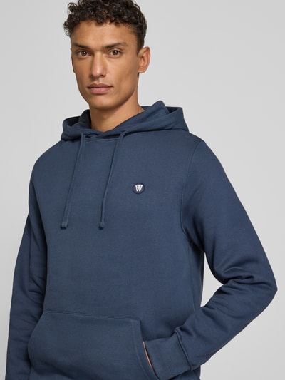Wood Wood Hoodie met kangoeroezak, model 'Ash' Blauw - 3