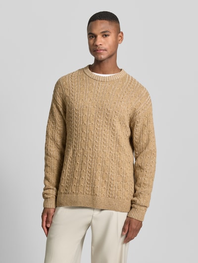 Armedangels Regular Fit Strickpullover aus Bio-Baumwoll-Woll-Mix Modell 'DAAKO' Camel 4