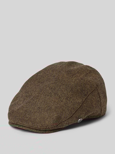 bugatti Schiebermütze aus Schurwolle-Mix mit Label-Detail Camel 1