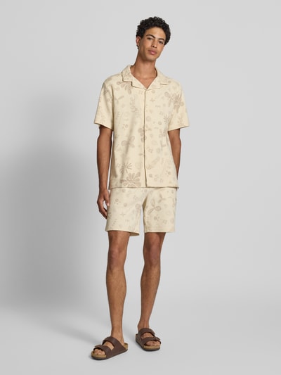 Only & Sons Regular fit sweatshorts van puur katoen, model 'BAGGIO' Offwhite - 1