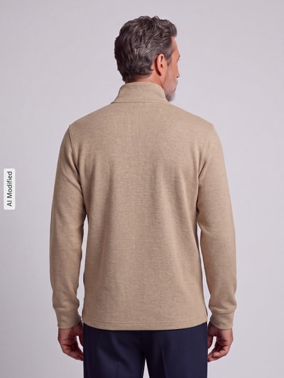 Polo Ralph Lauren Sweatshirt mit Troyerkragen Beige 5