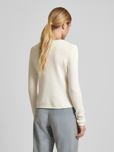 Tommy Hilfiger Pullover mit abgerundetem V-Ausschnitt Modell 'SOFT WOOL' Offwhite 5