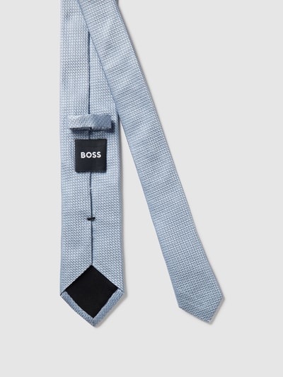 BOSS Slim Fit Krawatte aus Seide mit Allover-Muster Bleu 3