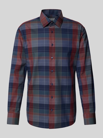 ETERNA Modern fit zakelijk overhemd met knoopsluiting Marineblauw - 2