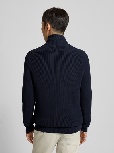 Tommy Hilfiger Regular fit gebreid jack van puur katoen Marineblauw - 5