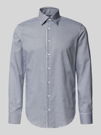 SEIDENSTICKER Slim Fit Business-Hemd mit Knopfleiste Marine 2