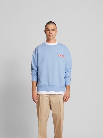 Marni Sweatshirt mit Label-Detail Bleu 4