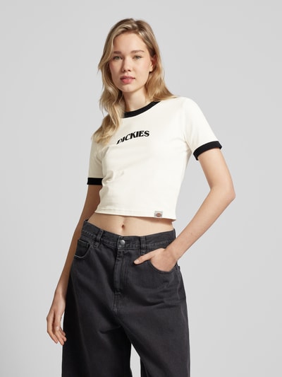 Dickies Cropped T-Shirt mit Label-Print Offwhite 4