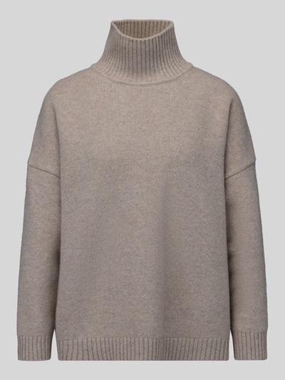 Produktfoto, beiger Loose Fit Pullover aus reiner Wolle Modell 'BORGIA' von Weekend Max Mara, strukturierte Stricktextur