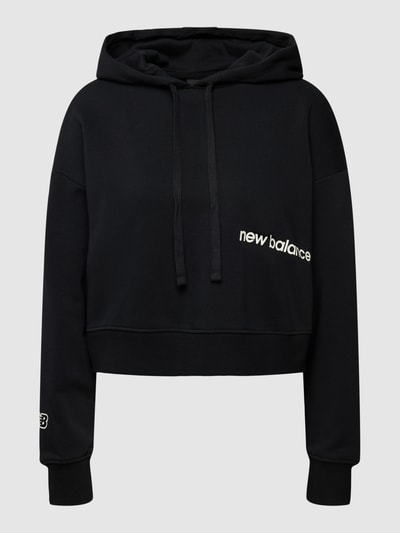New Balance Korte hoodie met labeldetail Zwart - 2