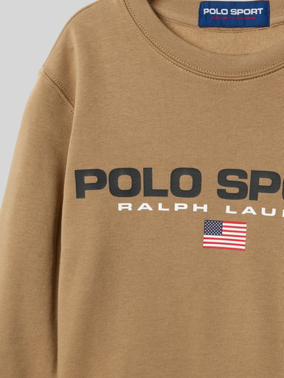 Polo Sport Sweatshirt mit Label-Print Hellbraun 2