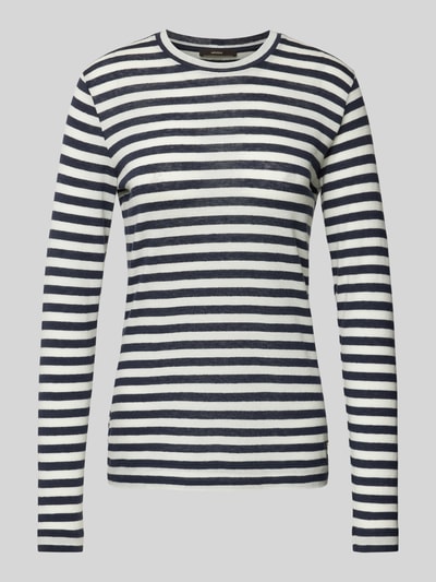 Windsor Longsleeve mit geripptem Rundhalsausschnitt Marine 2