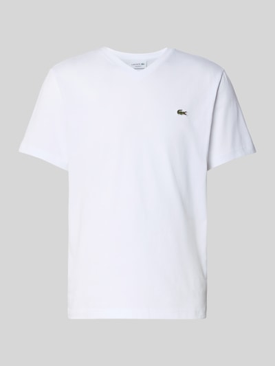 Lacoste Regular Fit T-Shirt aus reiner Baumwolle Weiss 2
