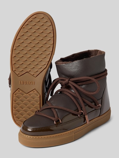 INUIKII Snow Boots aus Leder Modell 'GLOSS' Dunkelbraun 4