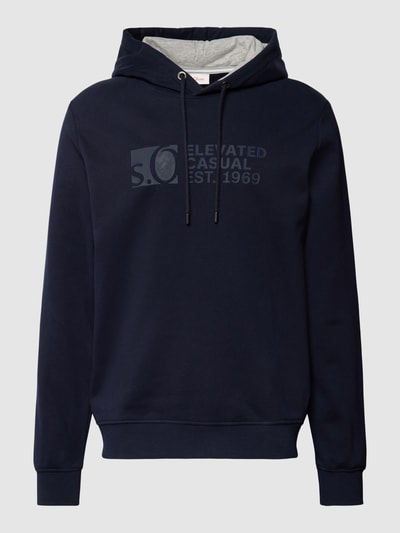 s.Oliver RED LABEL Hoodie met labelprint Blauw - 2