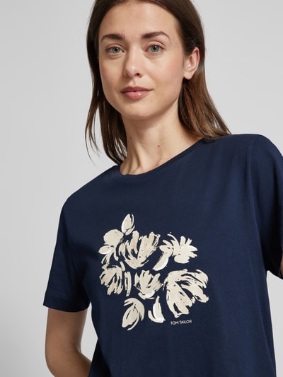 Tom Tailor T-Shirt mit floralem Print Marine 3