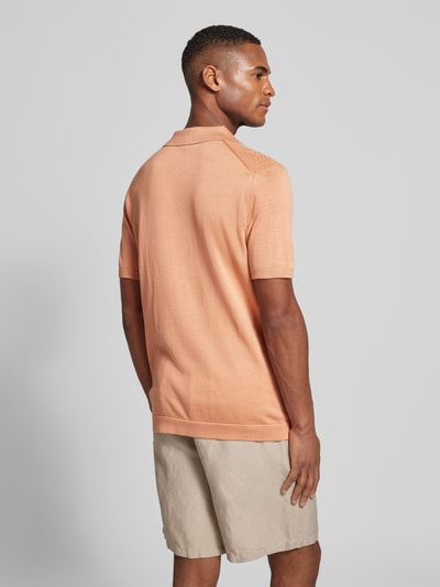 Strellson Poloshirt met korte knoopsluiting, model 'Adrian' Roestrood - 5