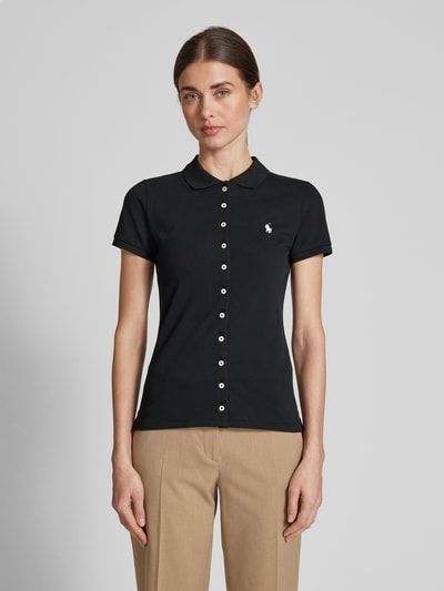 Polo Ralph Lauren Poloshirt met labelstitching Zwart - 4