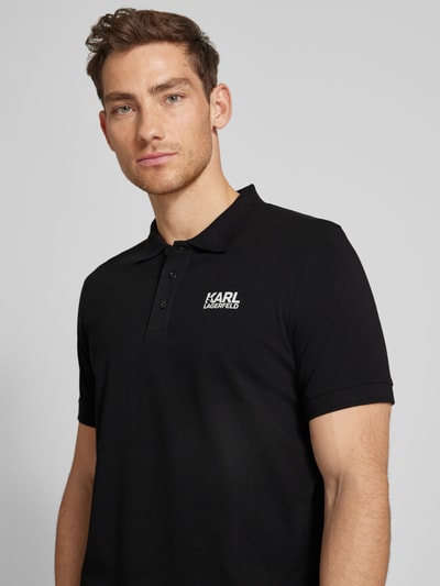 Karl Lagerfeld Poloshirt mit Logo-Print Black 3