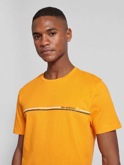 Christian Berg Men T-Shirt mit Label-Print Orange 3