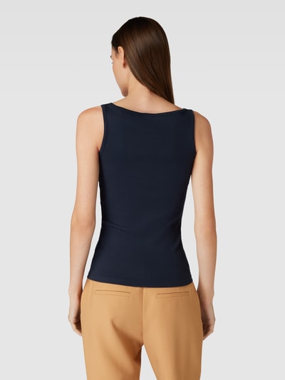 Lauren Ralph Lauren Top met bandjes in riblook, model 'KELLY' Marineblauw - 5