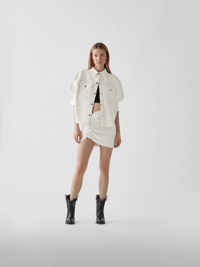 The Mannei Hemdbluse mit Strukturmuster Offwhite 1