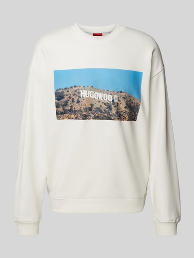 HUGO Sweatshirt mit Motiv-Print Modell 'Dartok' Offwhite 1