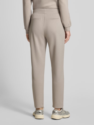 monari Stoffen broek van viscosemix met ritszak Taupe - 5