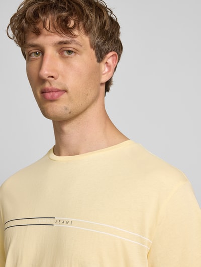 Tommy Jeans Regular Fit T-Shirt aus reiner Baumwolle GELB 3