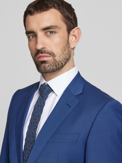 BOSS Marynarka o kroju slim fit z dwoma nachodzącymi na siebie guzikami model ‘Huge’ Królewski niebieski 3