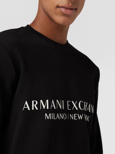 ARMANI EXCHANGE Sweatshirt mit Label-Print Black 3
