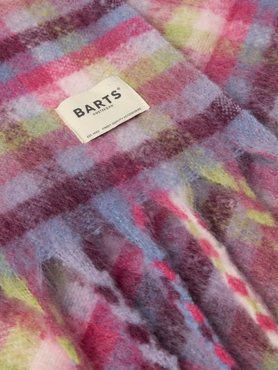 Produktfoto, miękki szal z kolorowym wzorem na całej powierzchni, tekstura puszysta, Schal mit Allover-Muster Modell 'Plaity Scarf' von Barts, szal damski