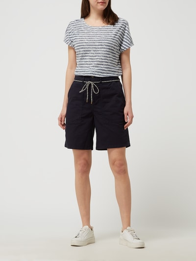 Esprit Shorts met riem  Marineblauw - 1