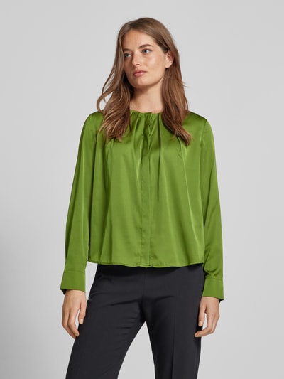 Christian Berg Woman Selection Regular fit blouse met blinde knoopsluiting Groen - 4