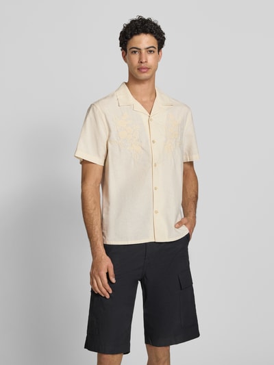 Levi's® Regular Fit Freizeithemd aus Baumwoll-Leinen-Mix Modell 'SUNSET' Offwhite 4