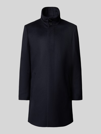 Tiger Of Sweden Wollmantel mit Kaschmir-Anteil und Stehkragen Modell 'Aleric' Marine 2