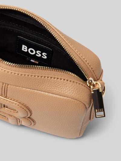 BOSS Schoudertas met labeldetail, model 'Anett' Beige - 5