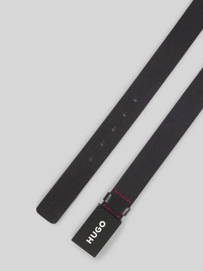 HUGO Leren riem met koppelsluiting, model 'GILAO-Z' Zwart - 3