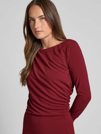 GUIDO MARIA KRETSCHMER WOMAN Slim Fit Maxikleid mit Falten-Detail Modell 'Helen' Bordeaux 3