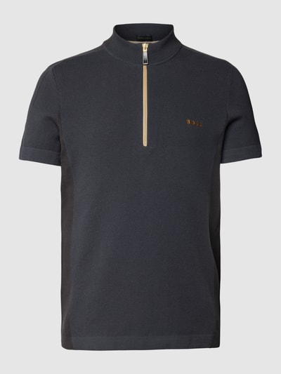 BOSS Green Poloshirt mit ReiBverschluss Modell Zinos graphit online kaufen